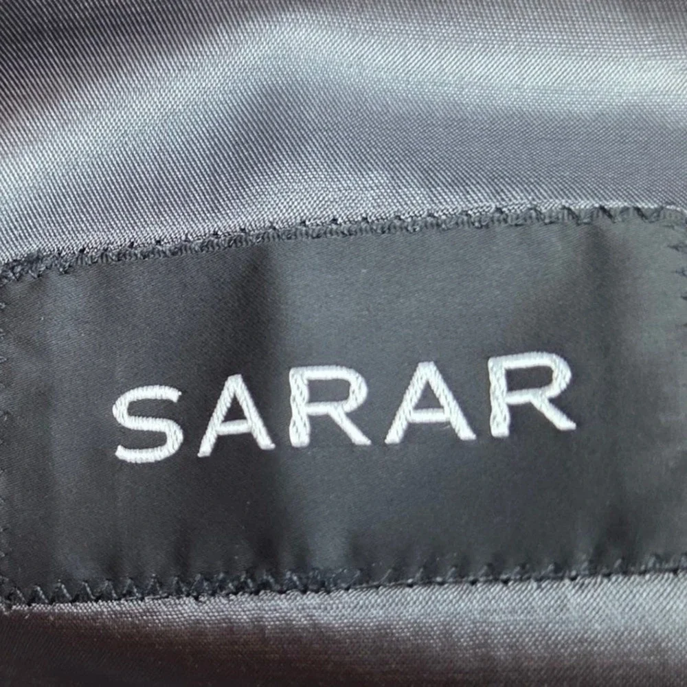 Sarar Wool Cashmere Sport Coat Mens 46R Italian Fabric 2-Button Blazer Gray New